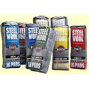 16 Pad Packs of Steel Wool by Rhodes