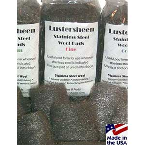 Lustersheen Stainless Steel Hand Pads ~ Fine 